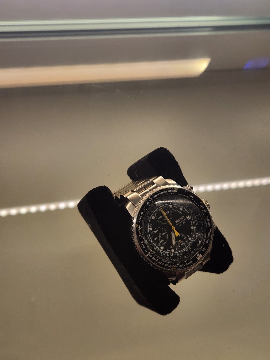 Seiko Flightmaster Men's Black Watch SNA411 29665131362 UK