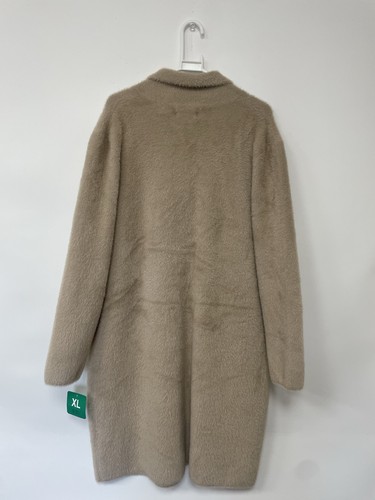 Weatherproof Vintage Camel Beige Apricot Plush Fluffy Coatigan Size XL - Picture 7 of 18