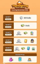 ⚡THANKSGIVING PARTNERS ⚡ MONOPOLY GO EVENT - SUPER FAST COMPLETION