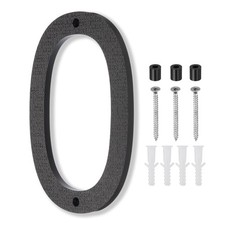 10 Inch House Number, House Address Numbers Sign Large Floating, Black, 0