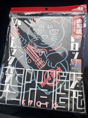 Hard Rock Cafe Kyoto Limited Black Cat Design T-Shirt S size Official New