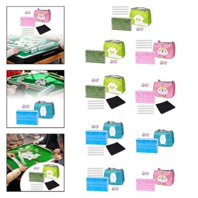 Reise Mahjong Set, Mahjong Spielset mit 144 Spielsteinen, Klassisches Spiel,