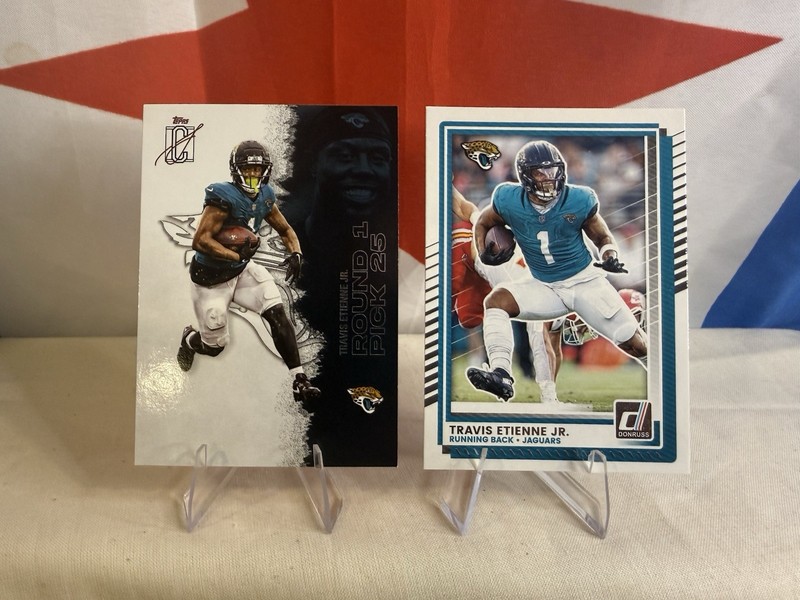 Travis Etienne Jr Jaguars 2025 Topps Signature Class Donruss 2 Card Lot