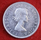 1964 Canada Dollar 80% Silver Coin CAD19