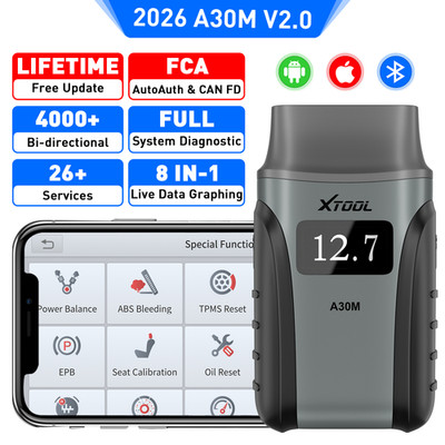 2026 XTOOL A30M V2.0 Bluetooth Full System Diagnostic Tool Bidirectional Scanner