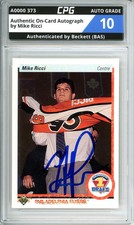 Authentic On-Card Autograph Signed by Mike Ricci CPG Auto Grade 10