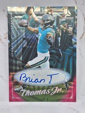 2025 Panini Luminance Football Brian Thomas Autograph Vivid Pink /10 Jaguars