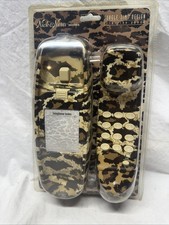 Pushbutton Phone Nick Nora Home Jungle Jim Design Leopard Cheetah Trim Line Cord