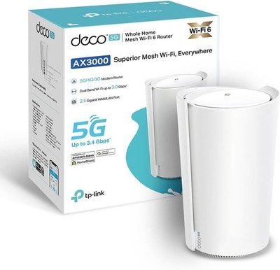 TP-Link Deco X50-5G 5G AX3000 Mesh Dual Band Wifi 6 Router LTE, + 2x 5g Antenne 