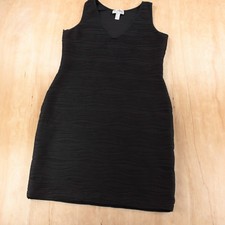 JOSEPH RIBKOFF ribbed stretch bodycon party cocktail little black dress sz 16