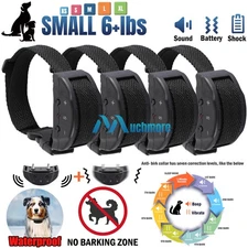 2/4x Electric Dog Shock Training Collar Waterproof Pet Trainer Anti-Bark Devices
