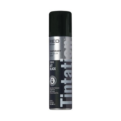 Kiss Tintation Temporary Hair Color Spray, Instant Gray Root Touch Up - Black