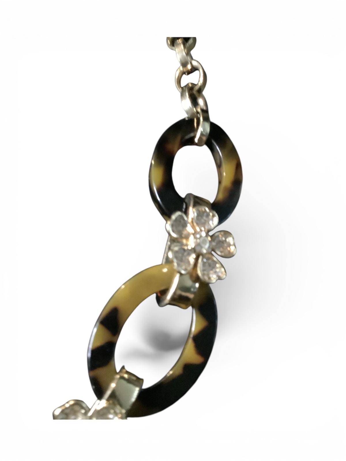 Anne Klein Tortoiseshell Link Statement Necklace … - image 3