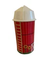 Vintage Fisher Price Farm Silo with Lid 10 inch Toy Storage 1968, 1986 USA