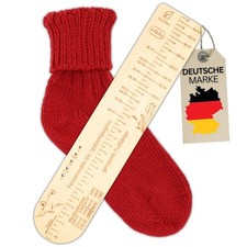 Holzblatt&reg; 4-F&auml;dig Sockenlineal zum StrickenGr&ouml;&szlig;e 30-45 mit Gr&ouml;&szlig;enangabe
