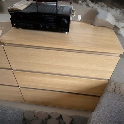 Ikea Malm Kommoden,3 Schubladen, Eichenfurnier weiß  lasiert, 78x80 cm + 78x40cm