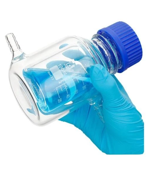 Borosilicate Double Jacketed Reagent Bottle 25ml-2000ml Laboratory Glassware - Image 2 of 4