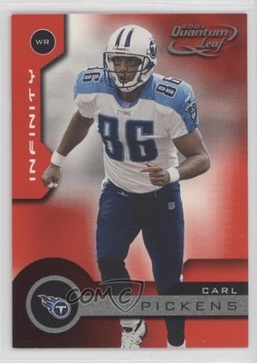 2001 Quantum Leaf Infinity Red 11/100 Carl Pickens #181 2s1