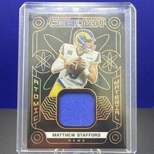 2022 Panini Obsidian Atomic Material Electric Etch Orange Stafford Rams /75