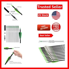 Precision 31-Inch Carbon Targeting Arrows for Compound & Recurve Bows - 12 Pack