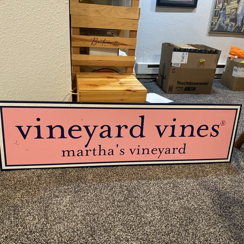 Vineyard Vines Retail Monument Sign Decorative Wall Art Panel 48 X 13 1/2 x 1/2