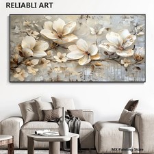 Abstract Flower and Butterfly Canvas Painting Wall Art Wall Mural Home Decor