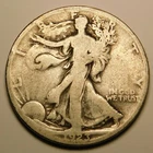 1923 S Walking Liberty Half Dollar 90% Silver VG-F  "As Pictured - Not Cleaned"