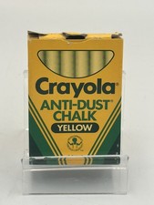 Vintage 1988 Crayola Chalk 12 Anti Dust Chalk Yellow Unused Binney Smith 1401