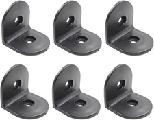 2 Inch Plastic L Corner Bracket, 6Pcs Black Right Angle Corner Brace, Shelf Cabi