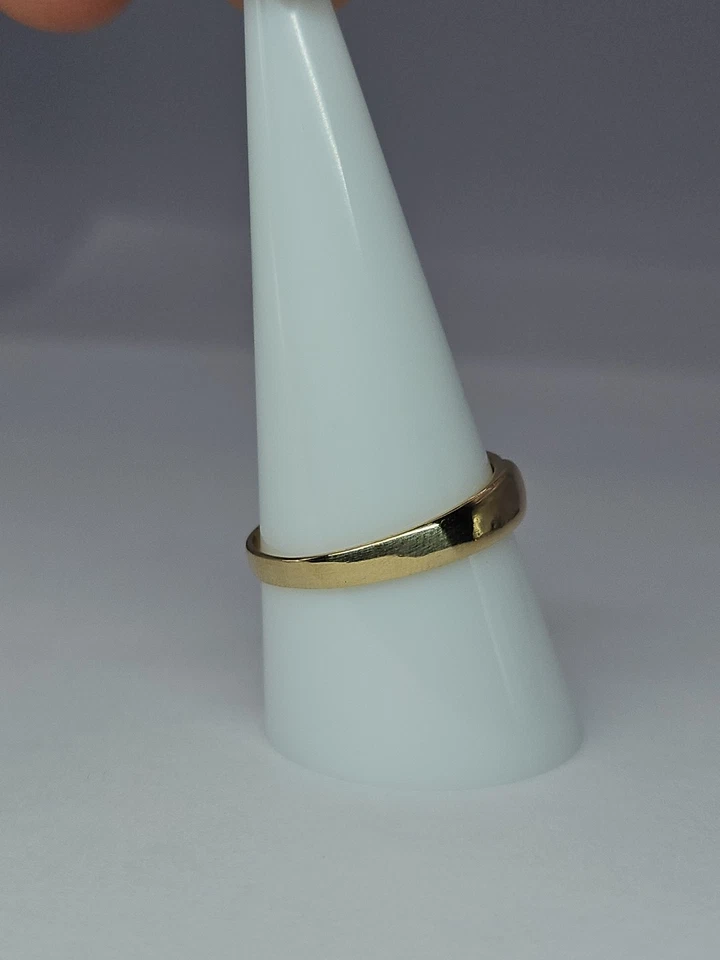 Alianza de boda vintage de oro amarillo de 14 k con recuerdo para hombre talla 10,25 2,77 g Foto 4 de 4