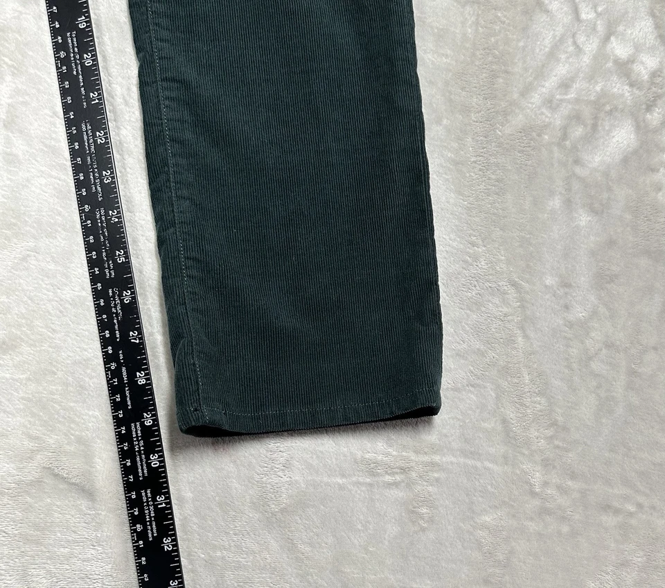 Pantalones de pana rectos ajustados 7 Diamonds Clifton para hombre 30x30 (se adapta a 31x29,5) verdes Foto 4 de 4