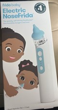 FridaBaby Electric NoseFrida Nasal Aspirator Set, White Blue, With Case