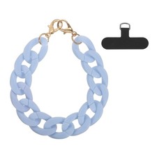 Phone Wrist Strap, 11" Acrylic Cellphone Chain with Tether Tab, Sky Blue