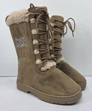 bebe girls' winter boots featuring faux fur lining, a suede-like upper, and a...
