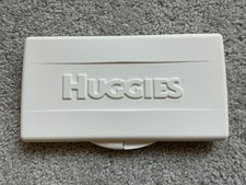 Vintage Huggies Baby Wipes Travel Case EMPTY Hard Plastic Reusable