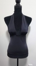 Victoria's Secret Black Tie Tankini Tank Bikini Top Women's S