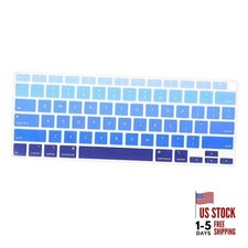 Ultra Thin Silicone Keyboard Cover Skin for MacBook Air 13 Inch Ombre Blue