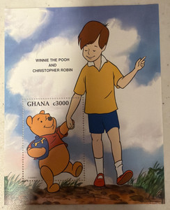 Winnie the Pooh and Christopher Robin Stamp Sheet - Ghana - 1996