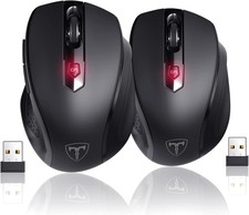 Wireless Mouse, D-09 Computer Mouse USB Cordless Mice for Laptop, Ergo Grips,...
