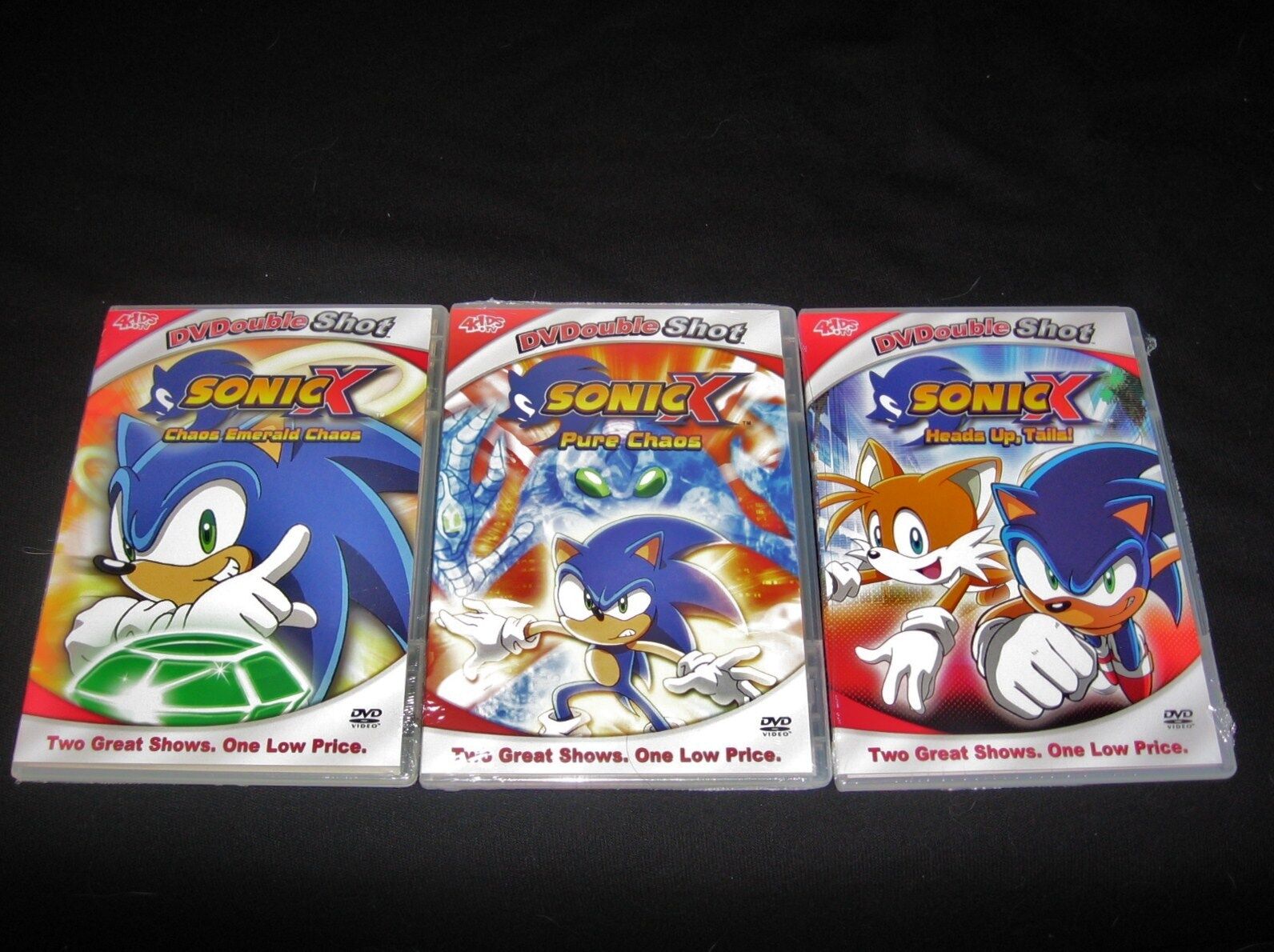 Lot of 2 Sonic X: Pure Chaos Emerald Chaos DVD Slim Cases