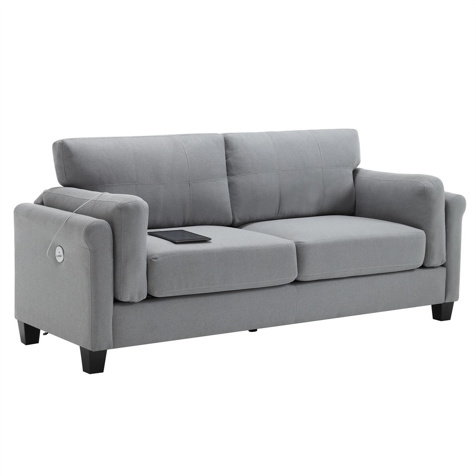 Modern Loveseat Sofa 3 Seater Upholstered Sofa Couch Living Room Sofa