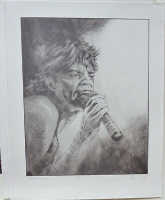 RONNIE WOOD Mick Jagger HAND SIGNED from ROLLING STONES Suite I