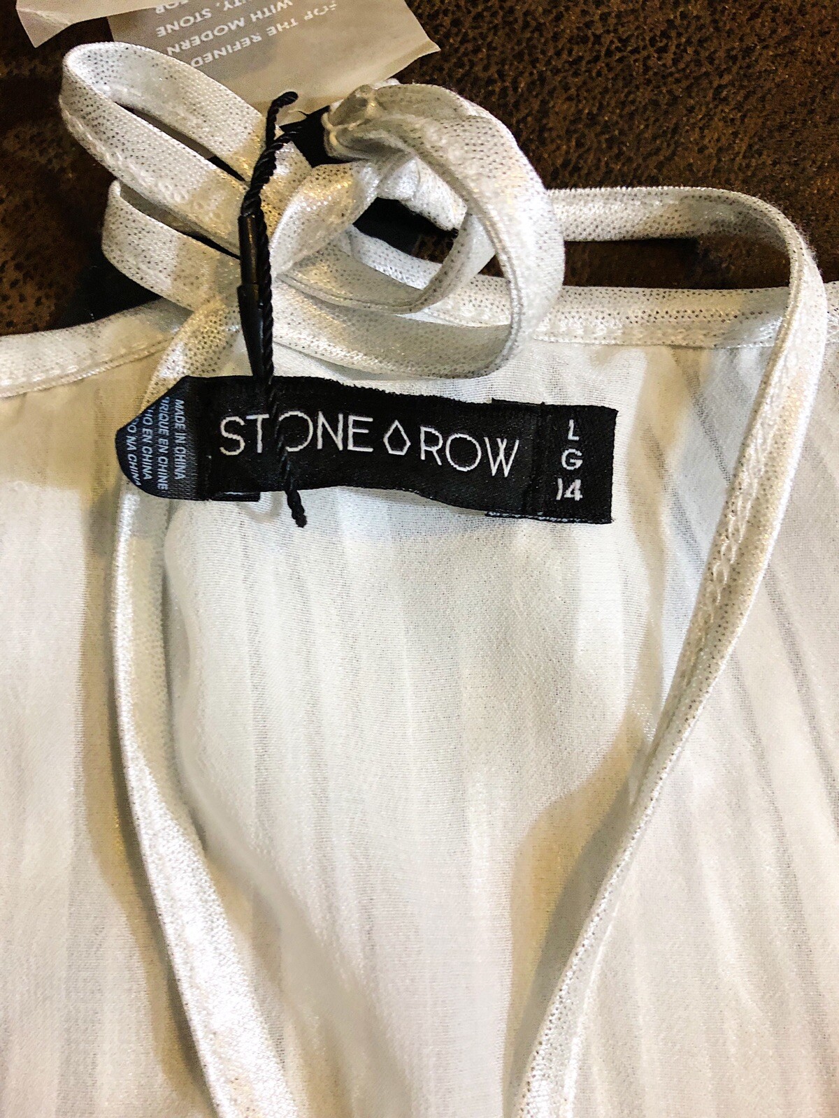 FILA Abito Slip Stone Row Just Pleat It Bianco Taglia Large