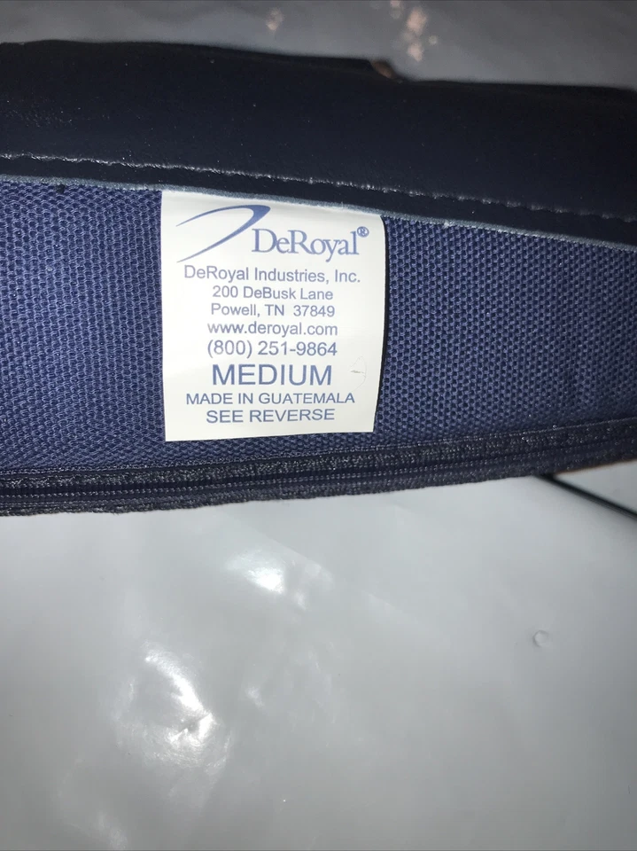 Férula de antebrazo de muñeca de lona desroyal, soportes y correas metálicas izquierda, estreno mediano Foto 4 de 4