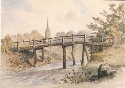Mary Bagnall-Oakley Tibbs Brücke Monmouth Postkarte unbenutzt sehr guter Zustand