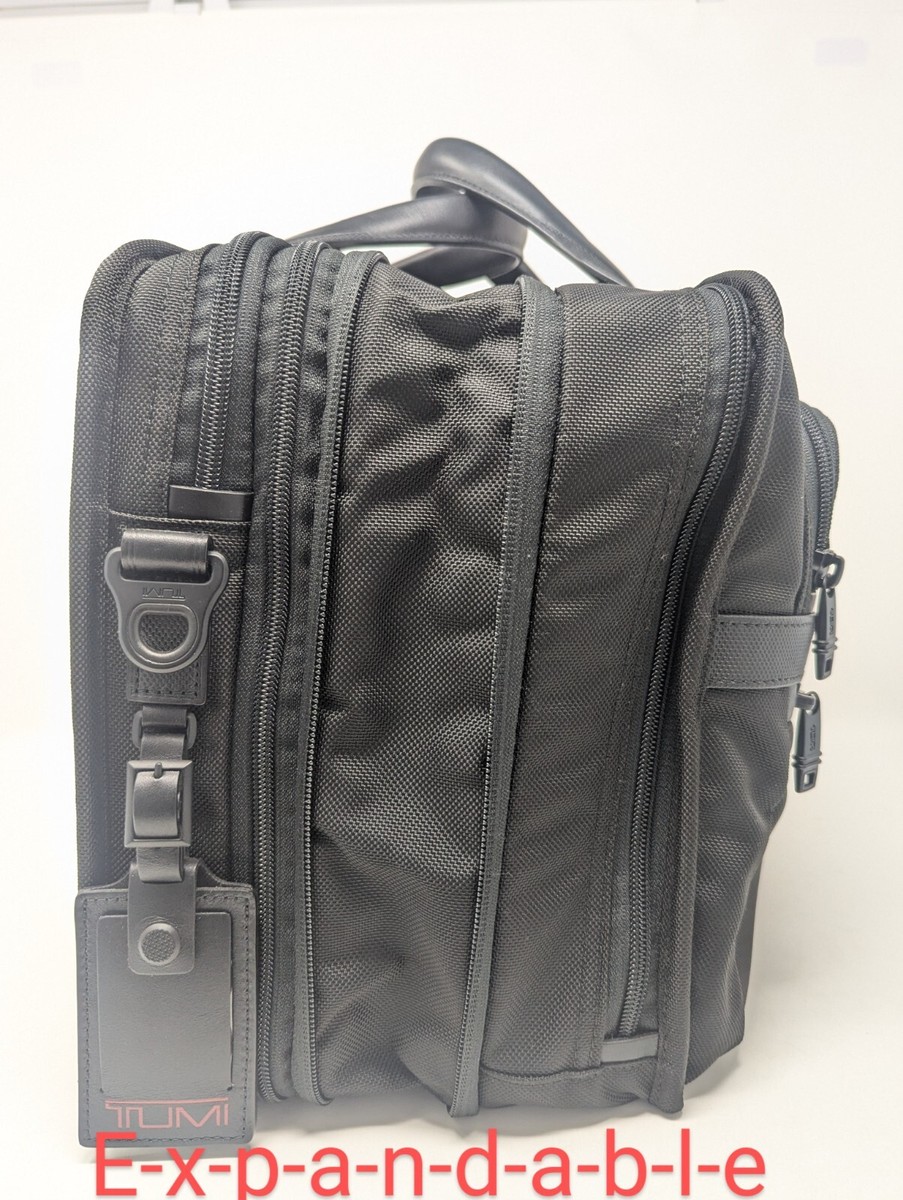 Tumi Alpha 2 Expandable Organizer Brief T-Pass Black FXT Ballistic