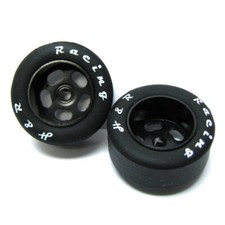 H R Racing HR1306 27x12mm Silicone 25Sh Tire w/ Wheel 1/8 Axle 2 1:24 Slot Car