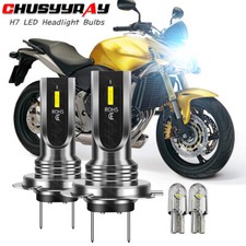 Pair H7 LED Headlight Bulbs for Honda CBF 1000 600S CB 600 Hornet 2007-2011