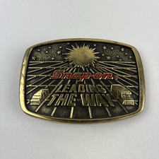 Limited Edition Snap-on Tools Leading The Way Brass Belt Buckle 1988