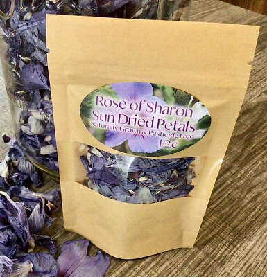Sun Dried Rose of Sharon Flower Petal s Herb for Tea, Soaps, Tinctures & Crafts